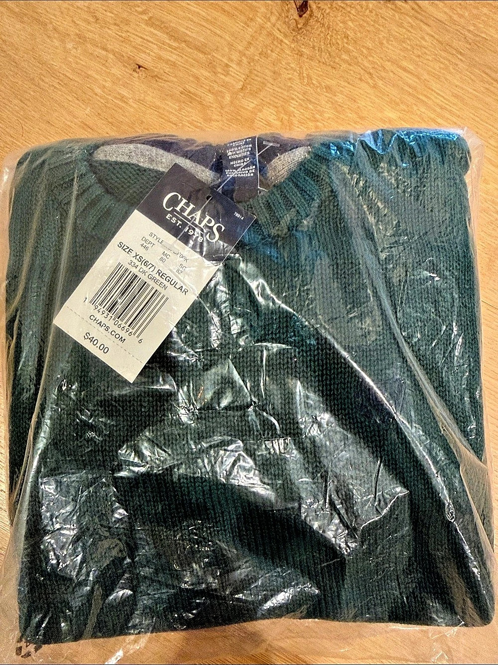 CHAPS Boys Green Sweater Size XS (6/7)